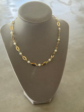 Load image into Gallery viewer, Golden Pearl Link Necklace
