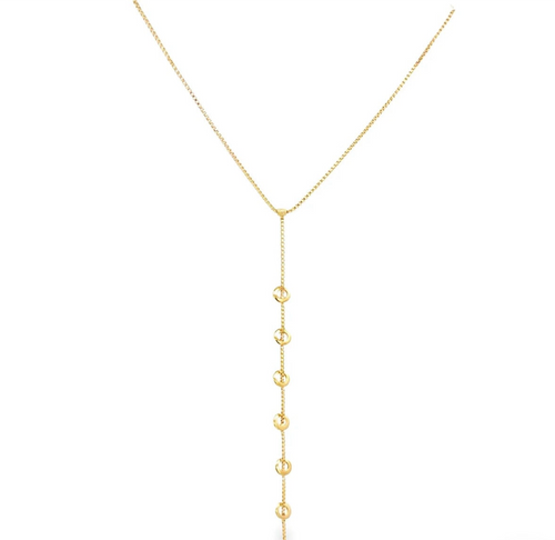 Lariat necklace Gold Filled every day jewlery layers 