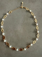 Load image into Gallery viewer, Golden Pearl Link Necklace
