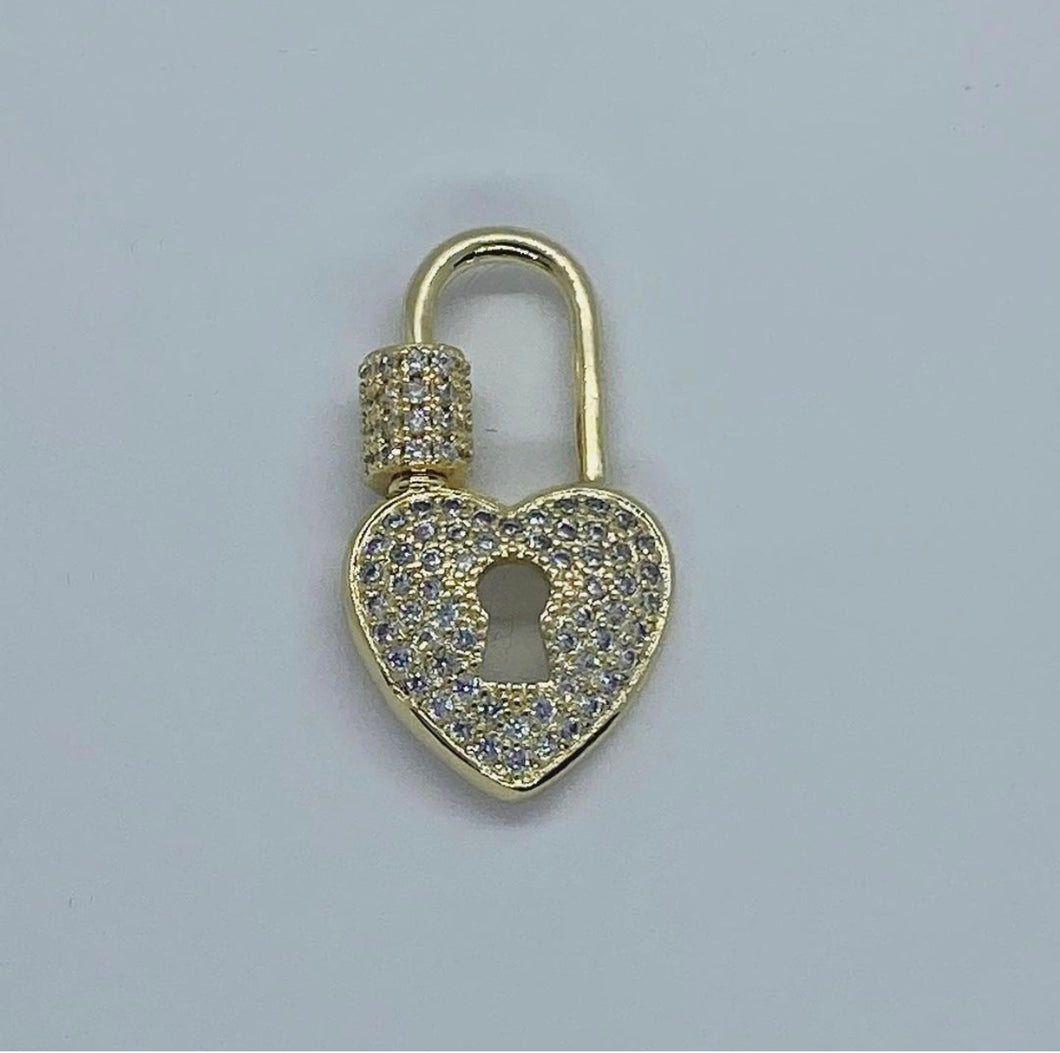 Charm Diamond Heart Lock